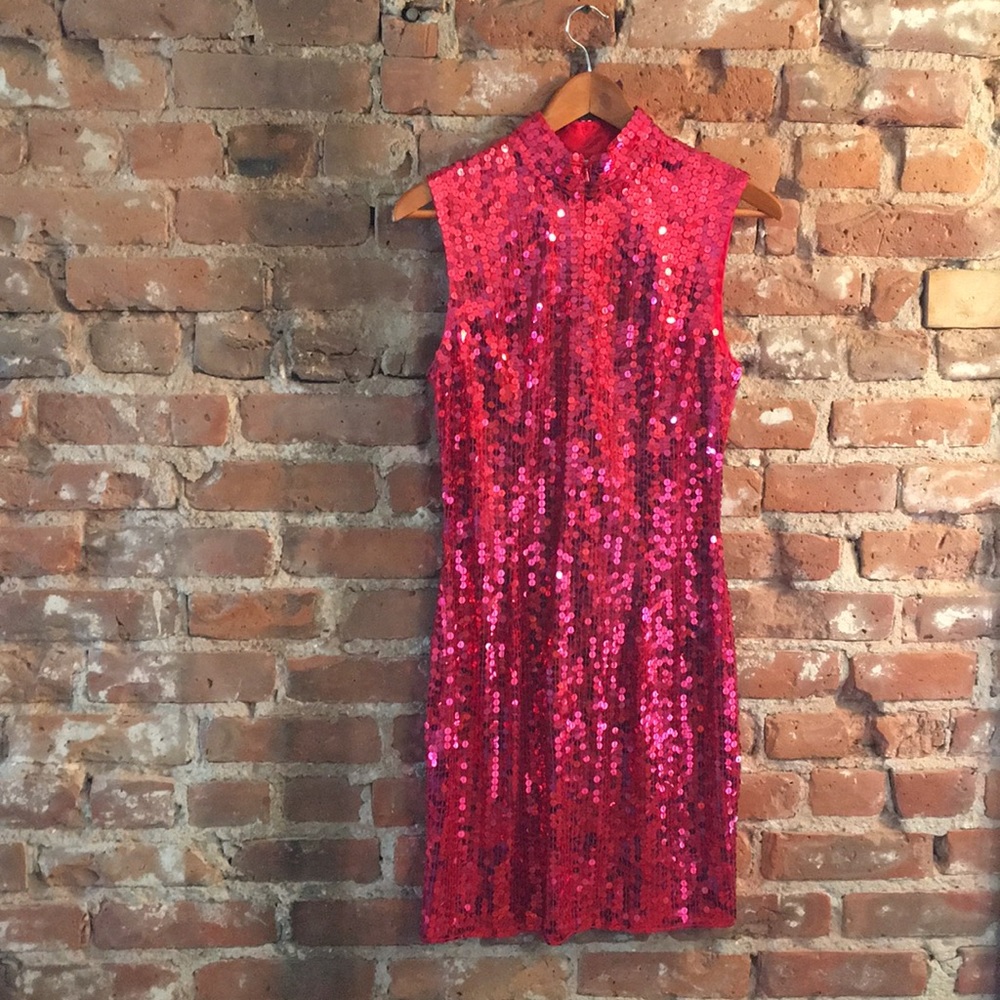 Vintage Nitelene Red Sequin Dress
